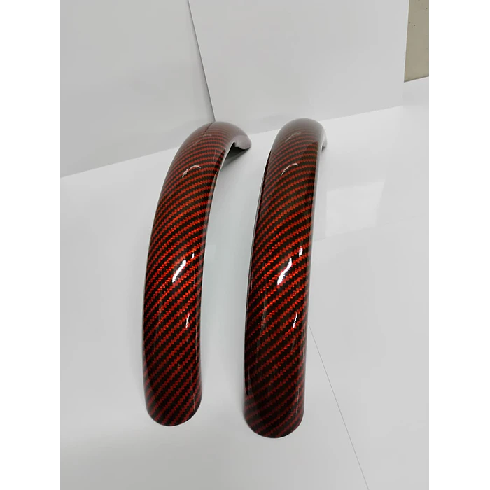 Cubierta de Volante Antideslizante de Lujo - 2 PIEZAS carbono Rojo 9