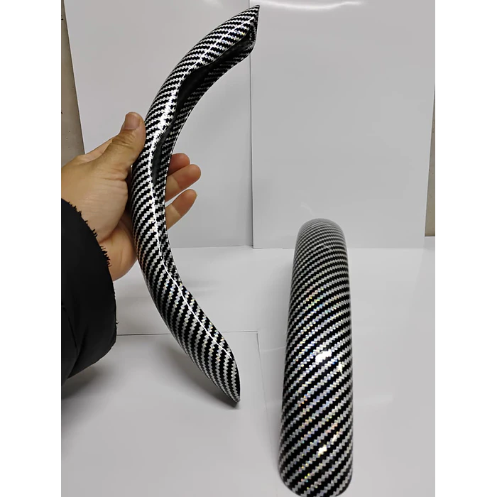 Cubierta de Volante Antideslizante de Lujo - 2 PIEZAS carbono negro 2