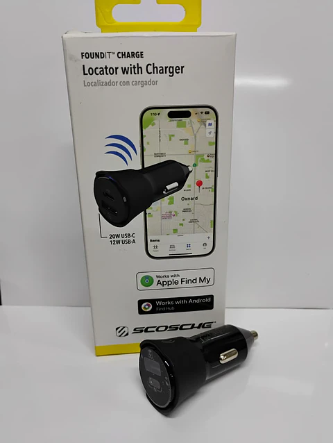  Cargador celular Auto 32W con Localizador Find My USB-C USB-A 