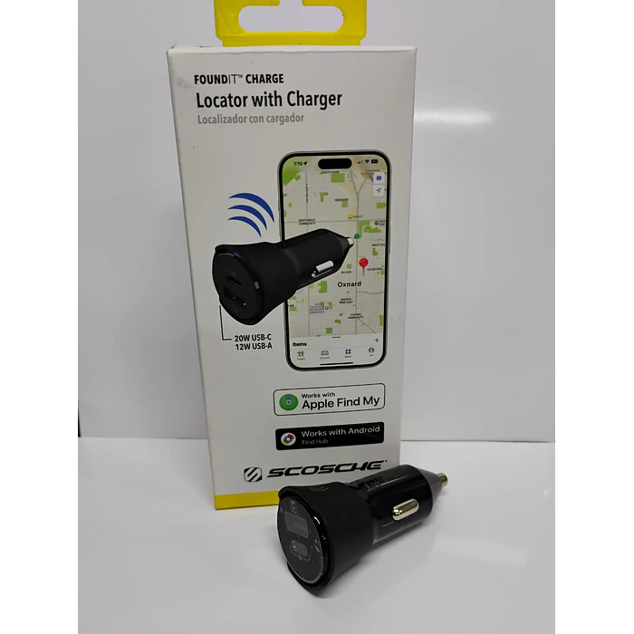  Cargador celular Auto 32W con Localizador Find My USB-C USB-A  1