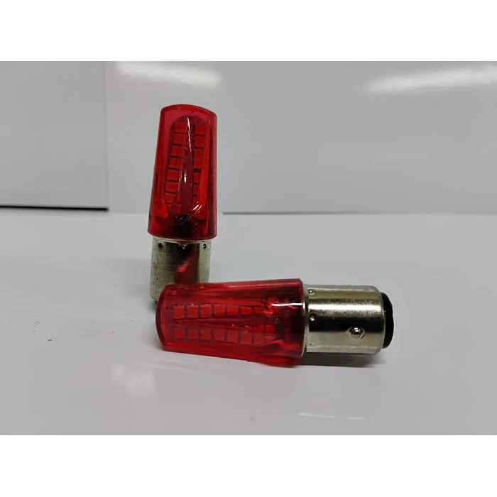 Par de ampolletas LED doble contacto pata dispareja 1157 intermitente con stop estrobo  11