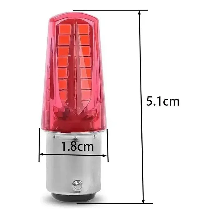 Par de ampolletas LED doble contacto pata dispareja 1157 intermitente con stop estrobo  12