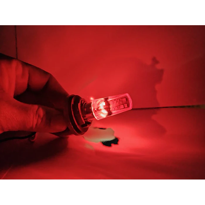 Par de ampolletas LED doble contacto pata dispareja 1157 intermitente con stop estrobo  15