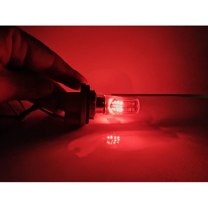 Par de ampolletas LED doble contacto pata dispareja 1157 intermitente con stop estrobo  16