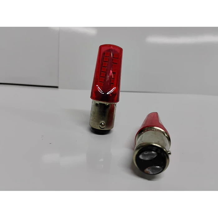 Par de ampolletas LED doble contacto pata dispareja 1157 intermitente con stop estrobo  18