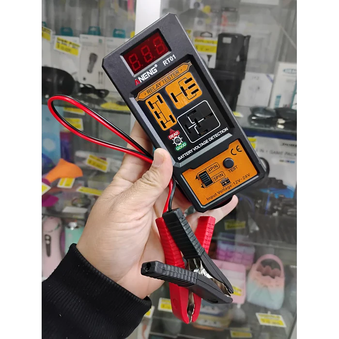Probador Digital De Relés y baterias de autos, Analizador De 4/5 Pines 8
