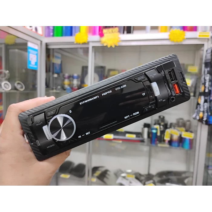 Radio reproductor 1 Din con Bluetooth, llamadas Bluetooth, MP3, USB, SD para autos 12v radio am/fm salidas 4x50w 18.8cmx5.8cm modelo 2206  5