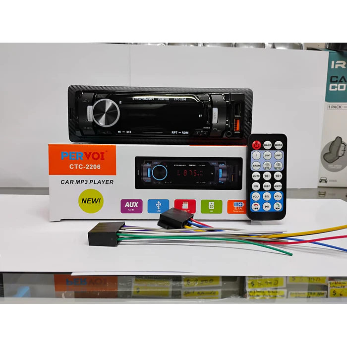 Radio reproductor 1 Din con Bluetooth, llamadas Bluetooth, MP3, USB, SD para autos 12v radio am/fm salidas 4x50w 18.8cmx5.8cm modelo 2206  10