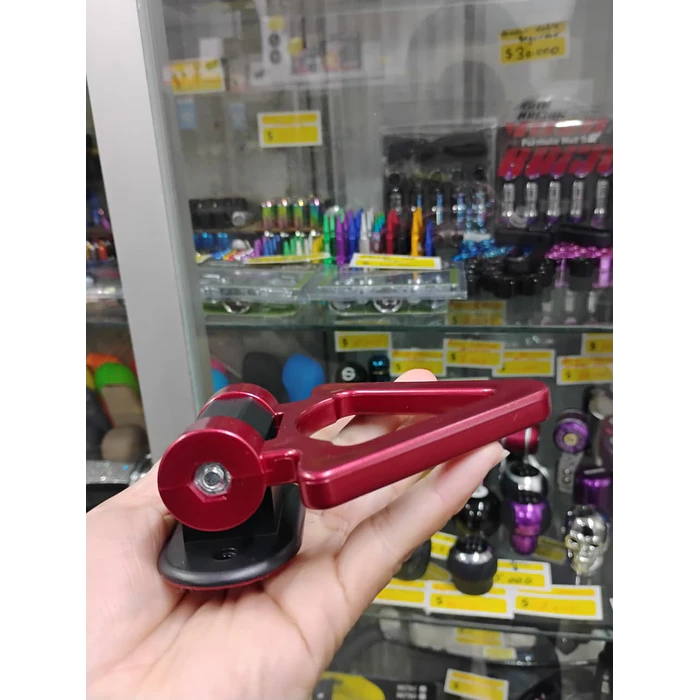 Gancho de remolque arrastre para autos universal delantero plástico color Rojo 2