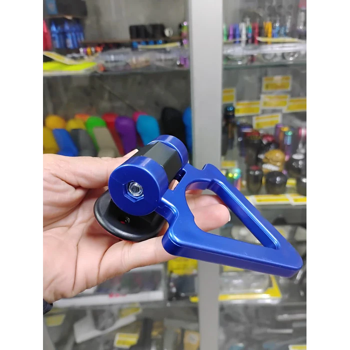 Gancho de remolque arrastre para autos universal delantero color azul 5
