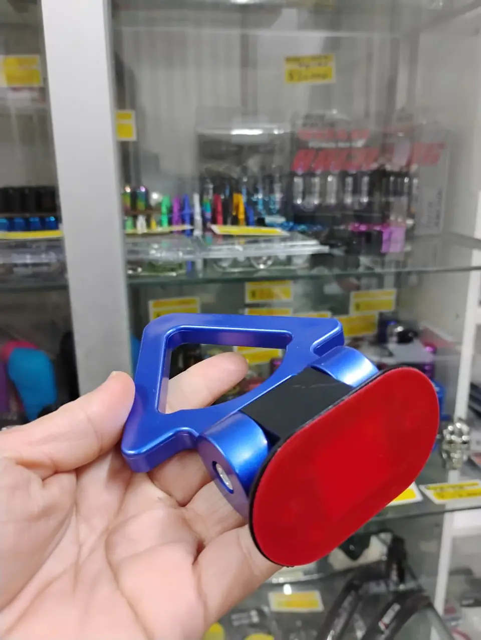 Gancho de remolque arrastre para autos universal delantero color azul 9