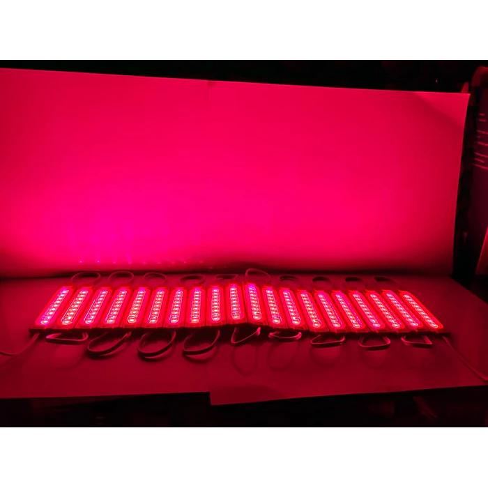 Módulo Caluga led Rosado,fucsia 12v X20 Piezas impermeables con adhesivo  2