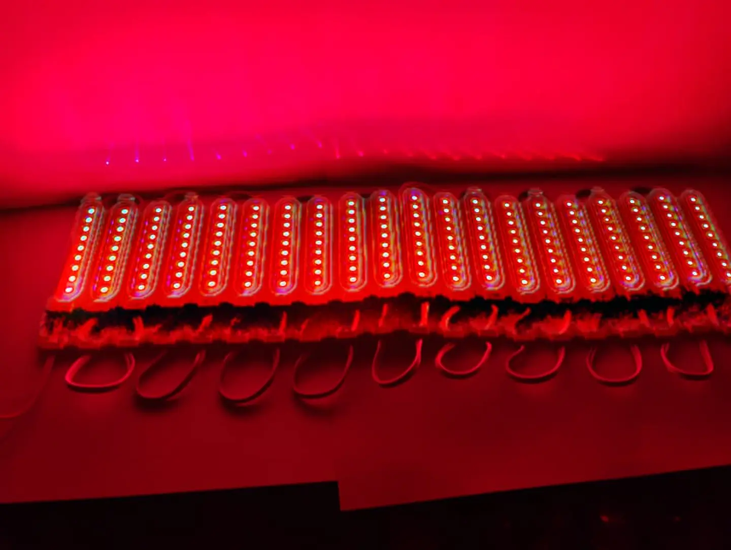 Módulo Caluga led Rosado,fucsia 12v X20 Piezas impermeables con adhesivo  4