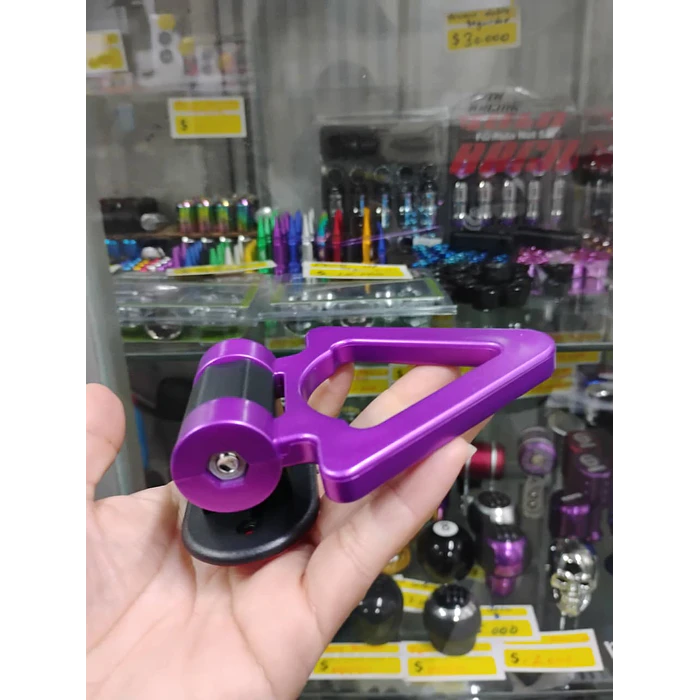 Gancho de remolque arrastre para autos color morado, lila 1