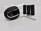 Pomo perilla palanca de cambios eco cuero Negro con centro negro 5 veloc - Miniatura 3