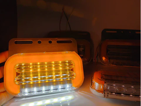 Pack 4 Focos LED Posición Trocha Señalización 12-24 V 3 Funciones.