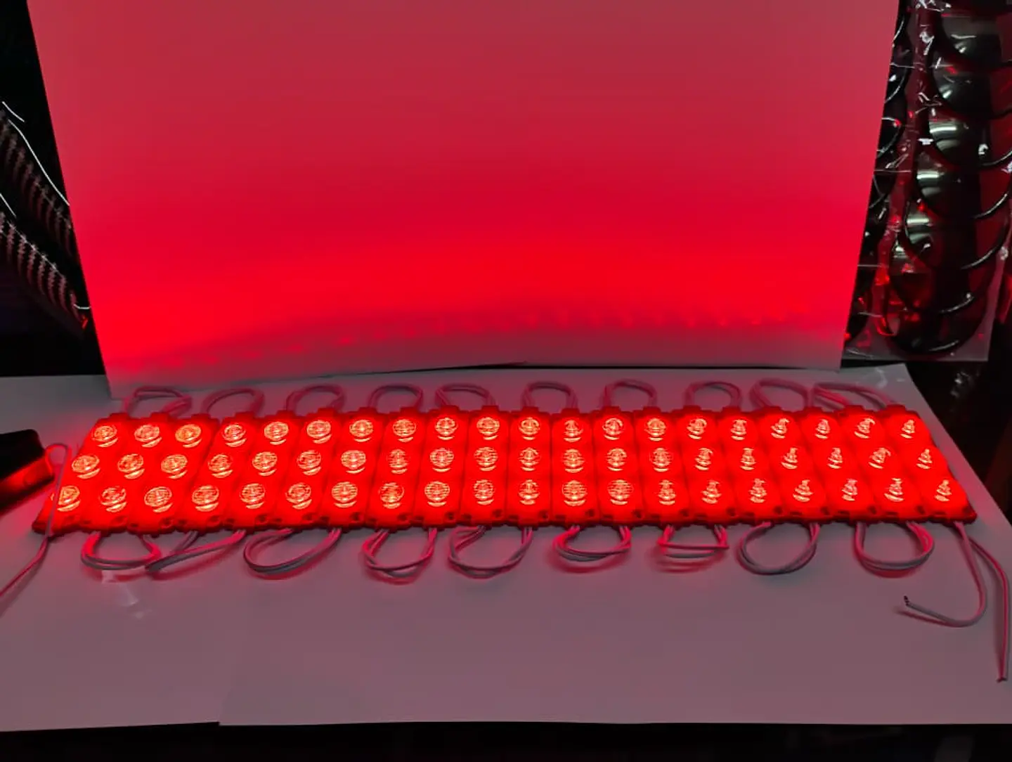 Módulo Caluga led rojo 12v X20 Piezas impermeables con adhesivo  7