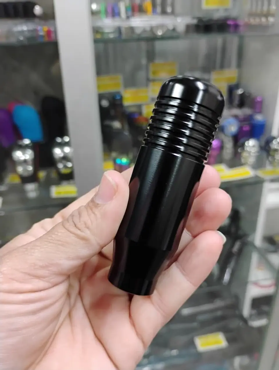 Pomo Perilla de cambio universal metalico 8.5cm Negro 🖤  3