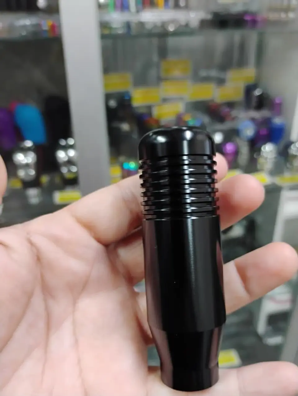 Pomo Perilla de cambio universal metalico 8.5cm Negro 🖤  4