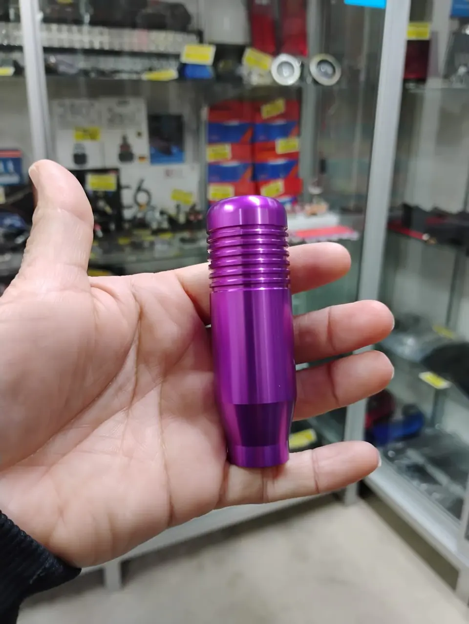 Pomo Perilla de cambio universal metalico 8.5cm morado, lila 💜 5
