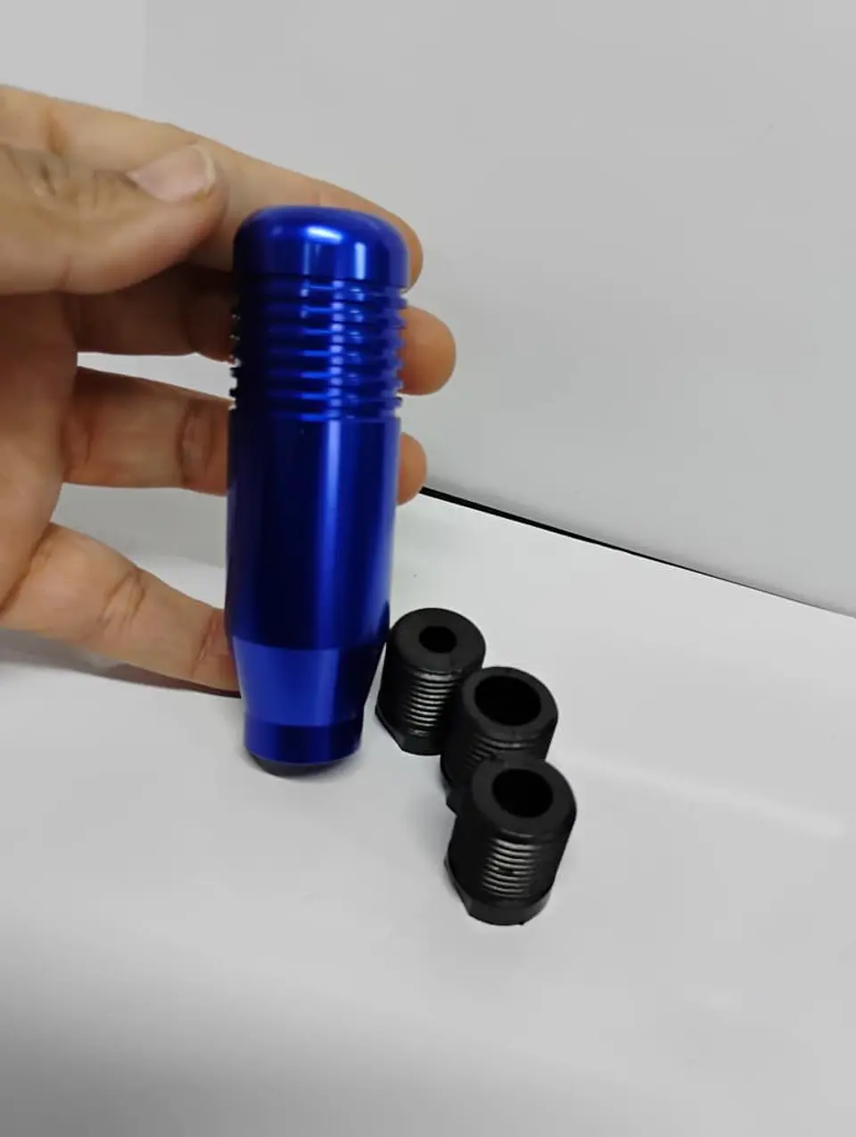 Pomo Perilla de cambio universal metalico 8.5cm Azul 💙 3