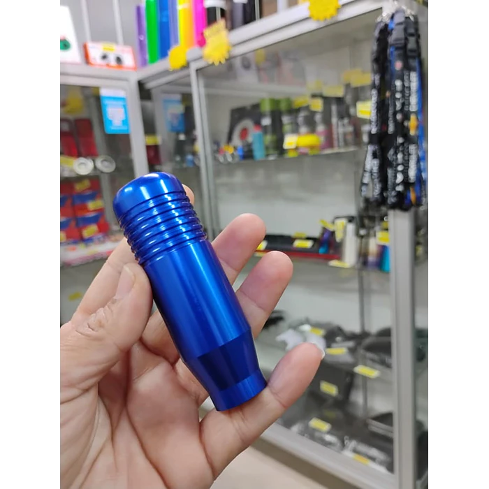 Pomo Perilla cambio metálico universal 8.5cm Azul 4