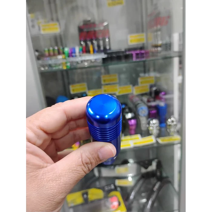 Pomo Perilla cambio metálico universal 8.5cm Azul 6