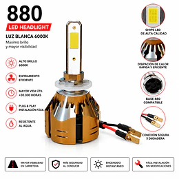 Ampolletas Turbo LED 880/881/H27 12000 lm 150W 6000K - Par