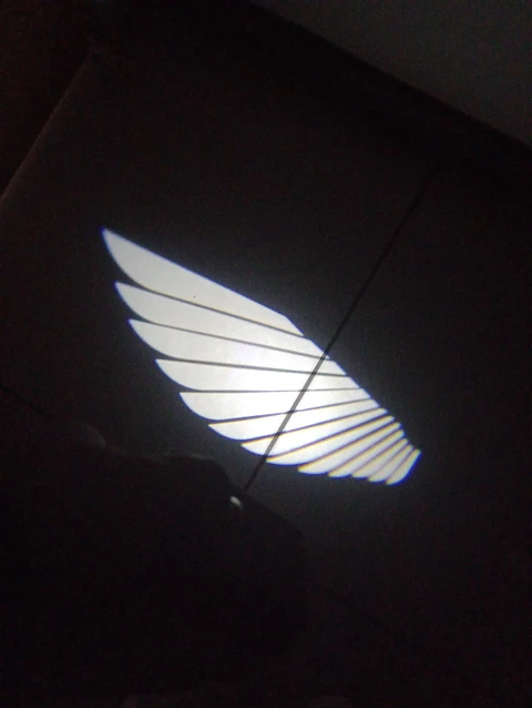 *💥 X2 luces led de cortesía o bienvenida para puertas de autos a bateria triple A logo alas