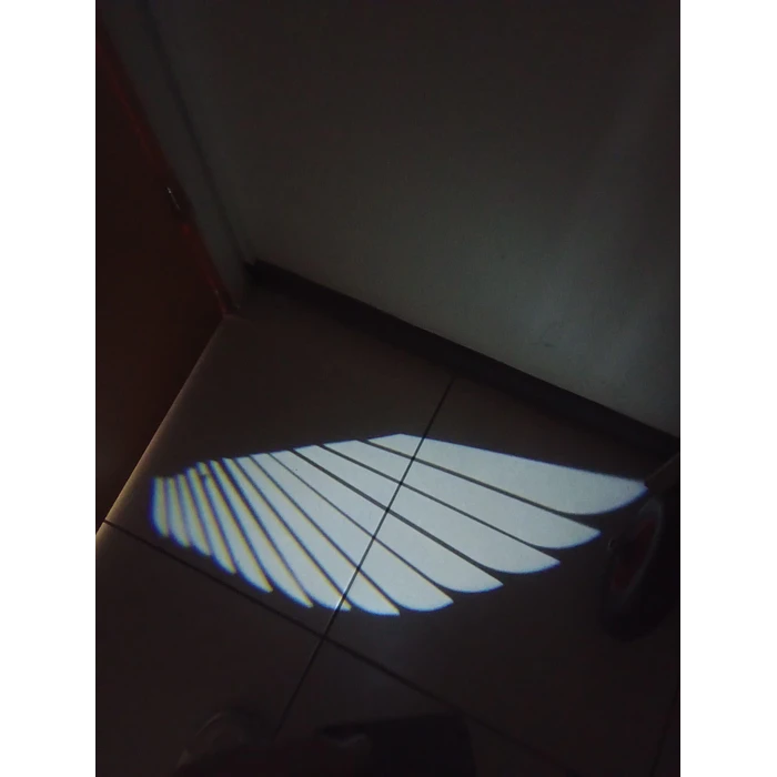 X2 Luces LED cortesía puerta auto batería, logo alas 4