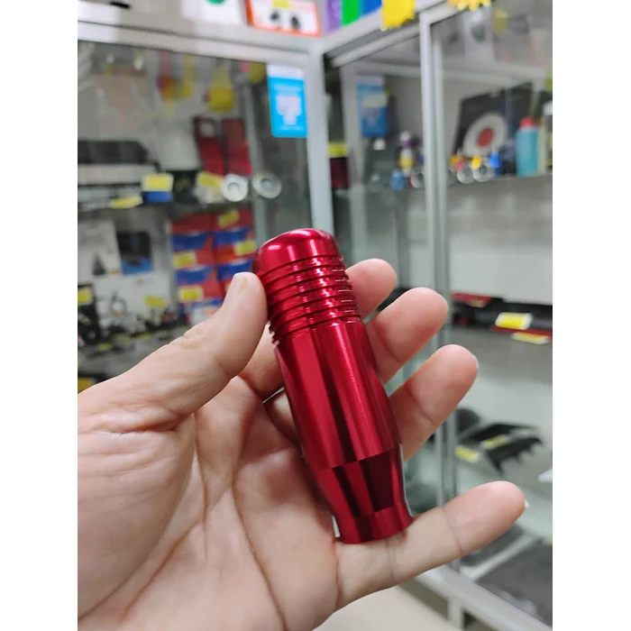 Pomo Perilla cambio metálico universal 8.5cm Rojo 2