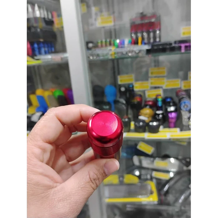 Pomo Perilla cambio metálico universal 8.5cm Rojo 10