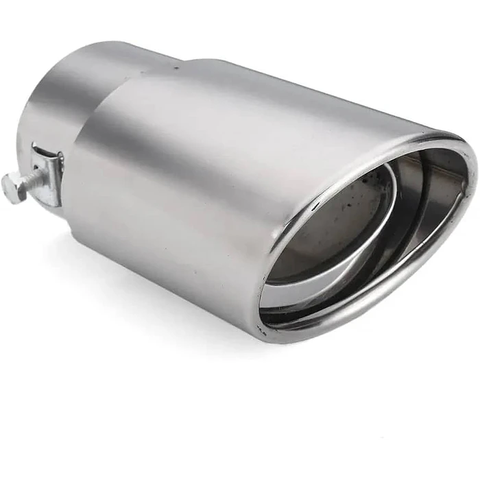 Cola de escape decorativa tunning de acero inoxidable modelo cromada recta 8