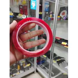 Cinta adhesiva doble cara transparente de 3mtrs de largo Por 1.5mm de ancho 