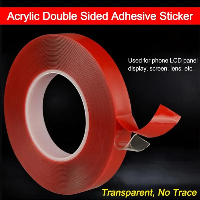 Cinta adhesiva doble cara transparente de 3mtrs de largo Por 1.5mm de ancho  2