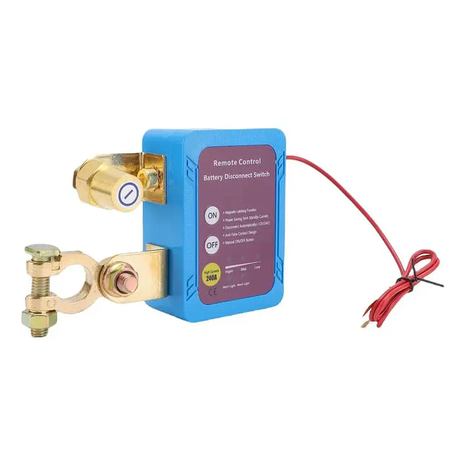 Cortacorriente Batería 12V 240A Inalámbrico Antirrobo  6