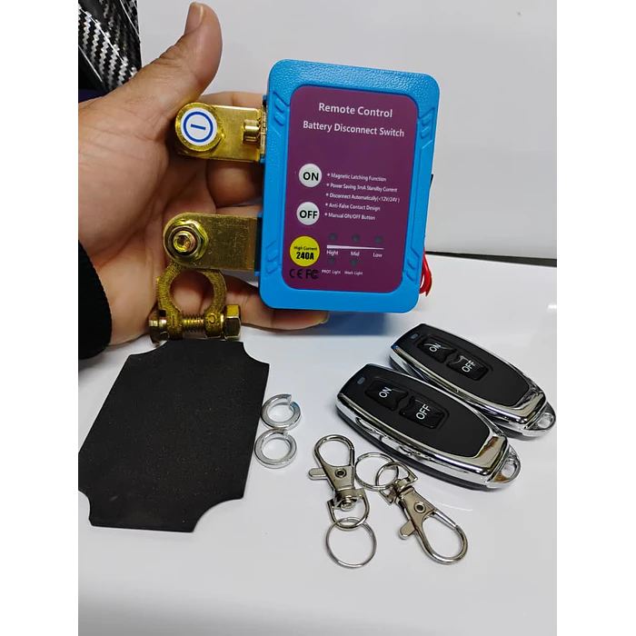 Cortacorriente Batería 12V 240A Inalámbrico Antirrobo  7