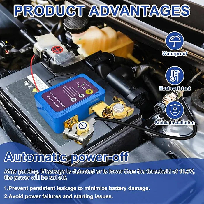 Cortacorriente Batería 12V 240A Inalámbrico Antirrobo  8