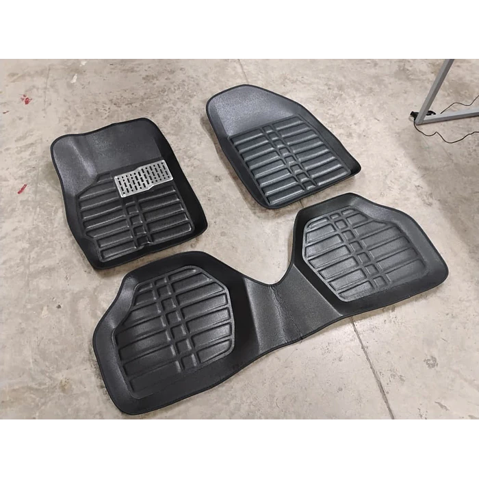 Set Alfombras auto bandeja camello 3D universales cuero eva  2
