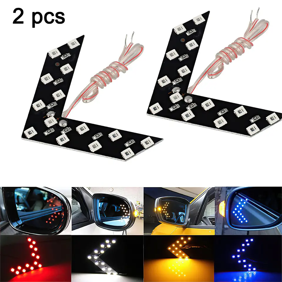Luz Led Flecha Para Espejo Retrovisor 12V 14 SMD Universal 8