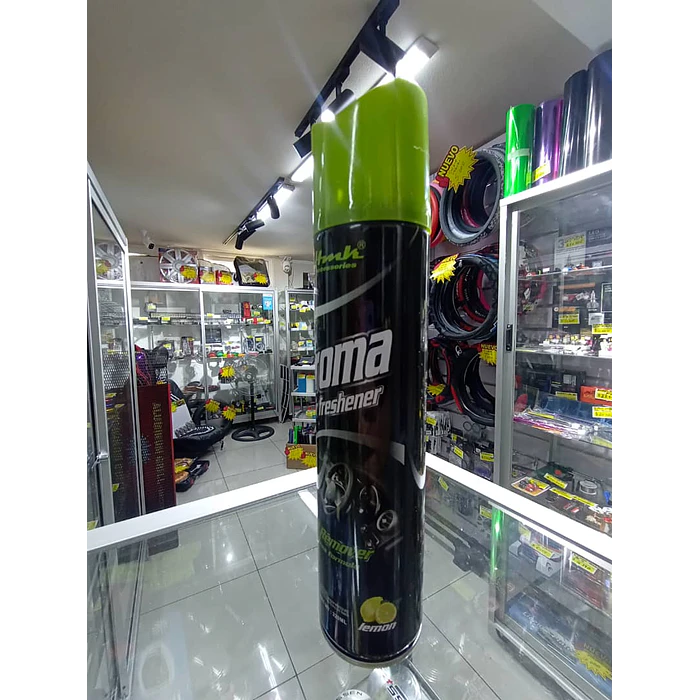 Aromatizante de autos en Spray aroma limón removedor de olores 320ml 6