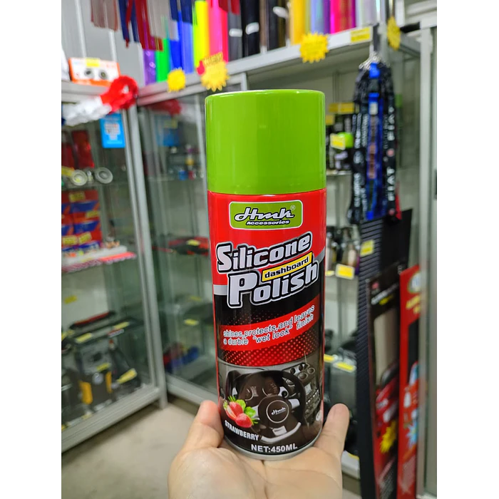 Silicona renovador de plásticos cuero y vinilo para interior de autos 450ml frutilla 1