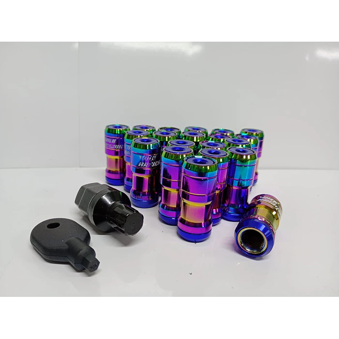 Set de tuercas de llantas con Doble Seguridad para autos 20 piezas de 32mm tornasol 1