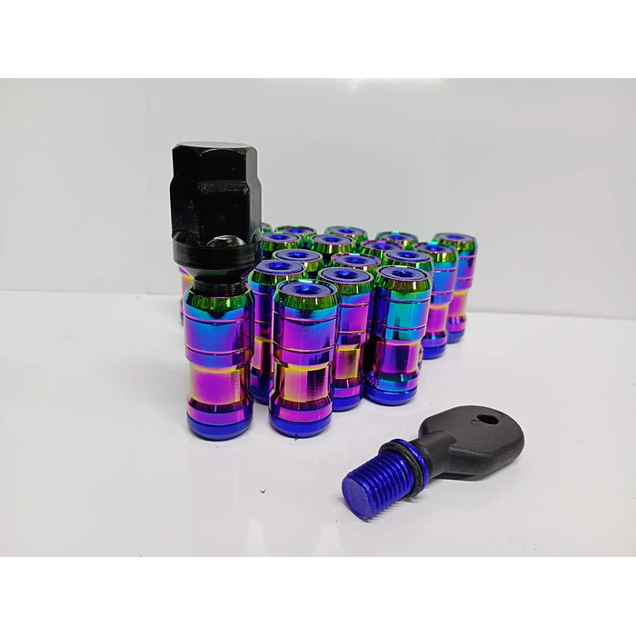 Set de tuercas de llantas con Doble Seguridad para autos 20 piezas de 32mm tornasol 3