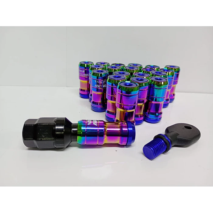 Set de tuercas de llantas con Doble Seguridad para autos 20 piezas de 32mm tornasol 4