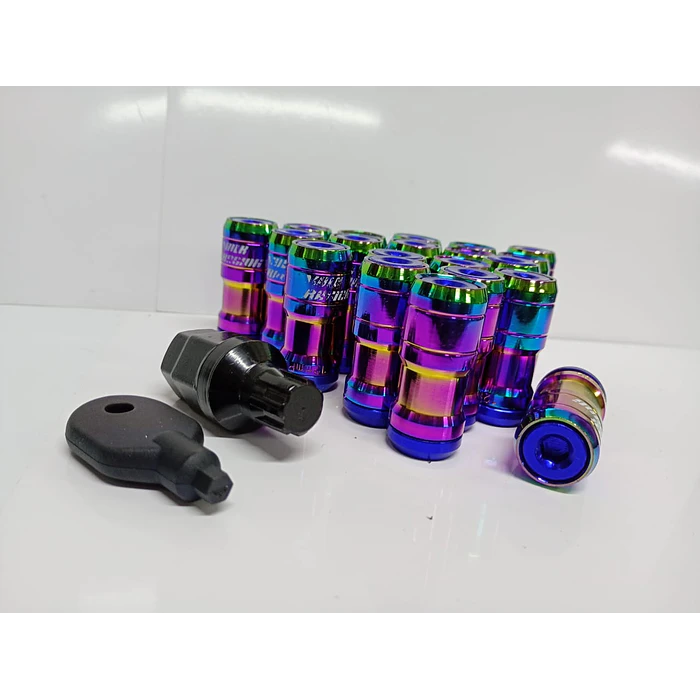 Set de tuercas de llantas con Doble Seguridad para autos 20 piezas de 32mm tornasol 8