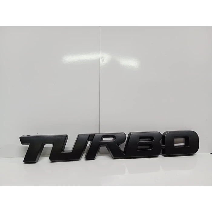  Pegatina emblema de Metal TURBO 3D para autos negro medida 12.8 * 2cm 4