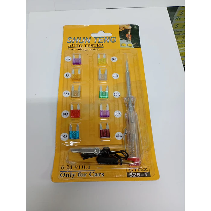  Probador de Voltaje Automotriz + Set de Fusibles 6–40A  3