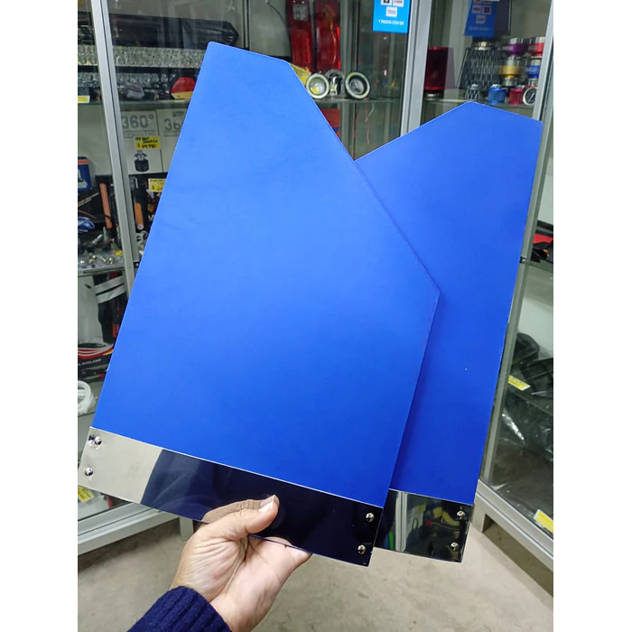 JUEGO DE 2 GUARDABARROS / FALDONES LATERALES AZULES PARA AUTOS  2