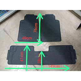 Pisos de Goma Universal para Autos y Suv 3 Piezas Camello Grandes